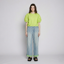 Load image into Gallery viewer, FRONT PLEATED SHIRT GREEN
