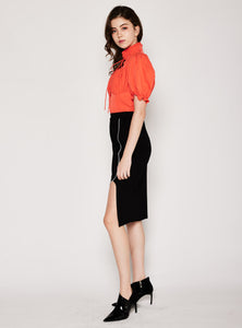 Piping Pencil Skirt