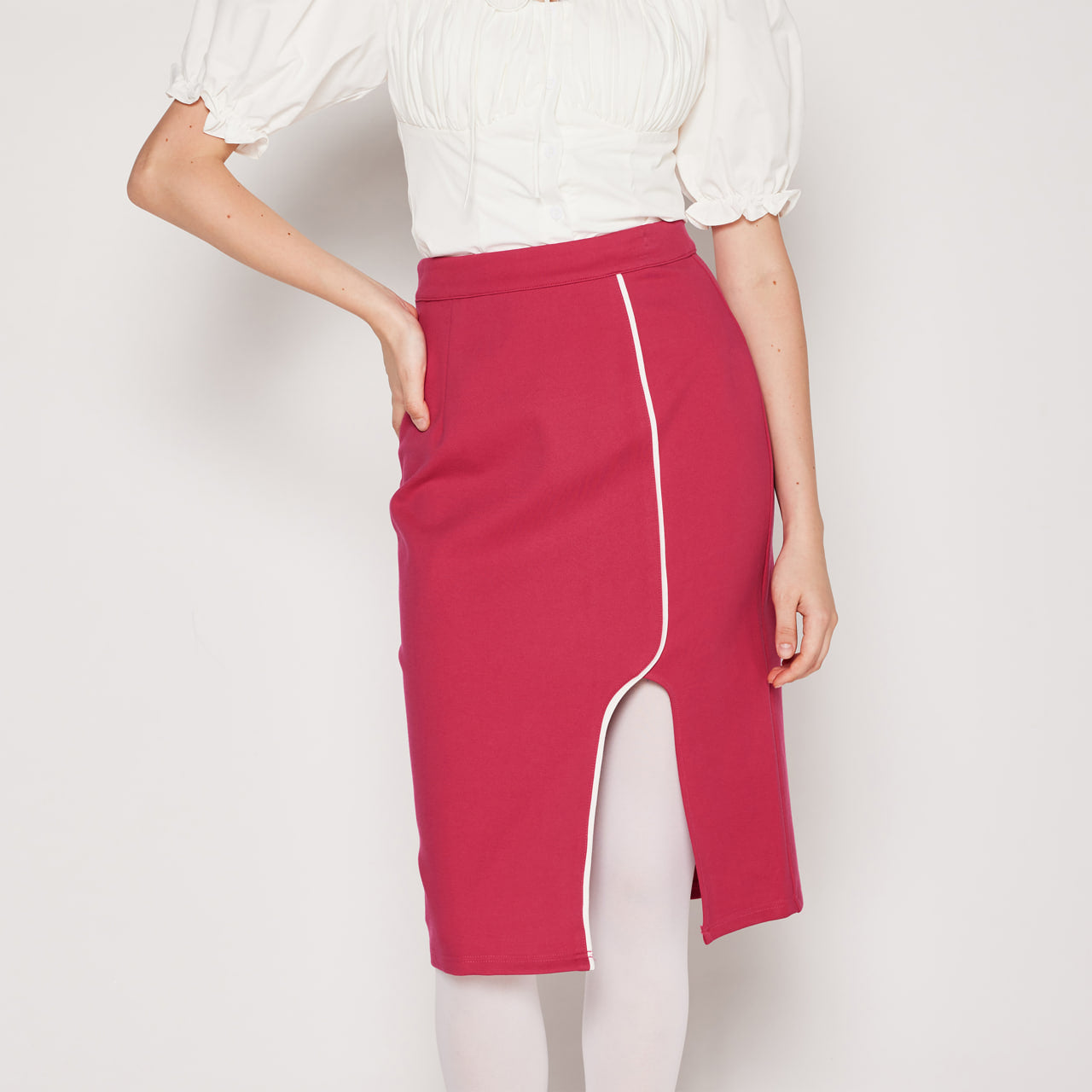 Piping Pencil Skirt