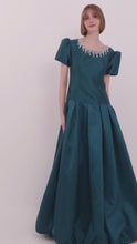 Load and play video in Gallery viewer, Diamante Round Neck Gown
