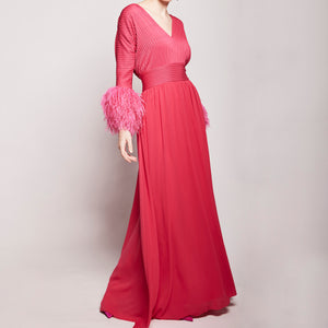 Panthea Ostrich feather gown