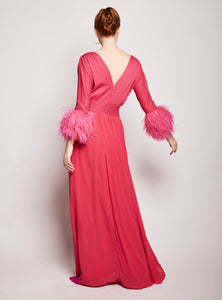 Panthea Ostrich feather gown