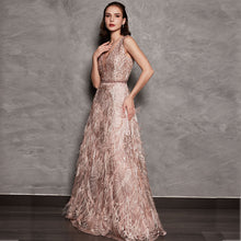 Load image into Gallery viewer, OLIVIA BEADING LACE GOWN
