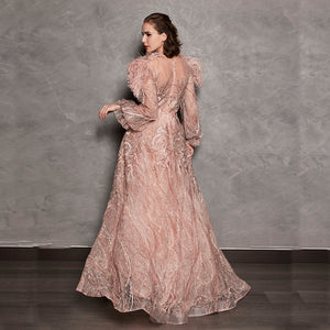 ORA LACE BEADING GOWN