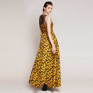 LITZY JACQUARD SLEEVELESS GOWN