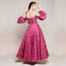 Load image into Gallery viewer, Lyla Jacquard Puff Gown
