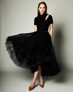 Tulle High Low Skirt