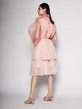 Load image into Gallery viewer, Asymmetric Tulle Midi Skirt
