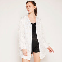 Load image into Gallery viewer, Bows embroidered Organza Cardigan
