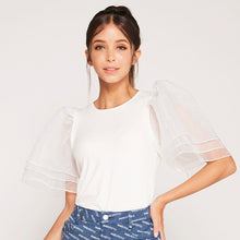 Load image into Gallery viewer, Lora Organza knit top
