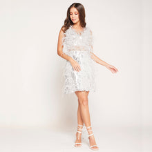 Load image into Gallery viewer, Ava Feather Beaded Sequin Dress - Preorder
