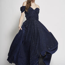 Load image into Gallery viewer, Una Off Shoulder Pleated Gown
