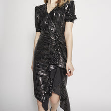 Load image into Gallery viewer, Holyn Metallic Ruffle Dress
