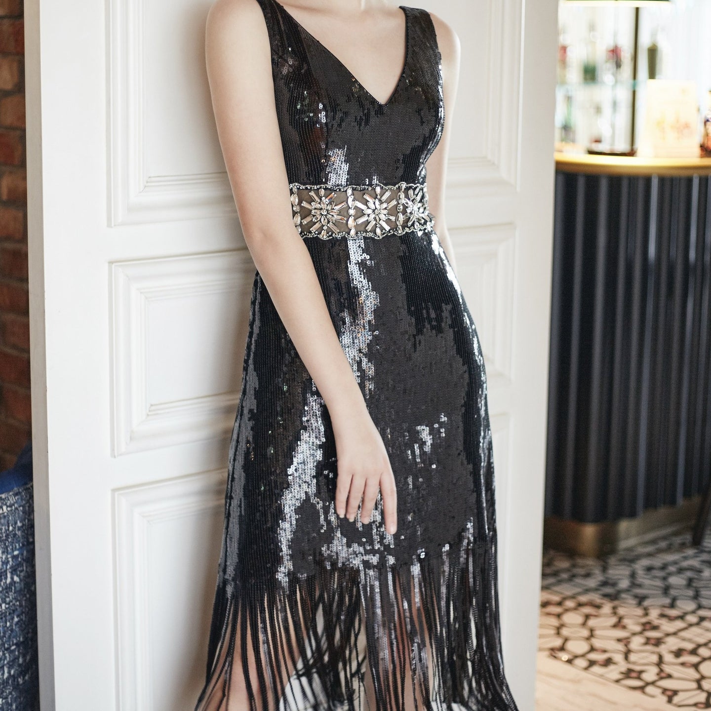 Ava Beaded Sequin Dress