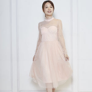 Viviance Tulle Sleeve Dress