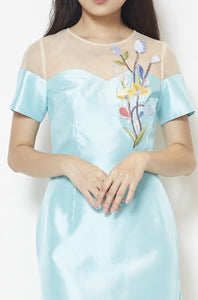Flower Patch Silk Dress